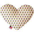 Mirage Pet Products Mardi Gras Fleur De Lis Stuffing Free 8 in. Heart Dog Toy 1378-SFTYHT8